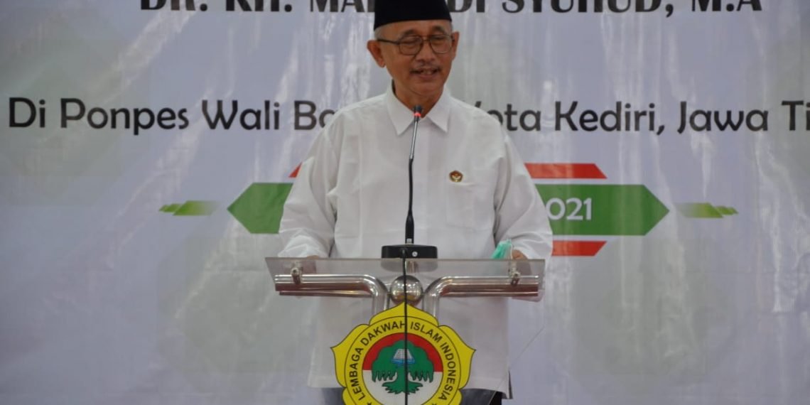 Ketua Umum DPP LDII Ir. KH. Chriswanto Santoso saat memberikan sambutan. Foto: LINES