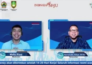 Webinar Bijak Bermedia Sosial dengan narasumber Anggota Departemen Pendidikan Umum dan Pelatihan DPP LDII, H. Akmaludin Akbar, S.Psi., M.Psi. Foto: LINES Solo