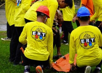 Emergency Response Team (ERT) Kampung Santri Balikpapan. Foto: Sadam