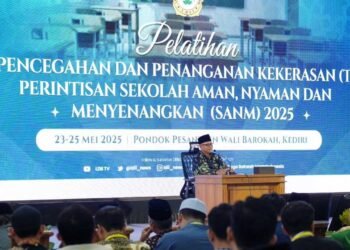 Ketua DPP LDII Rubiyo saat membuka kegiatan TPPK di Ponpes Wali Barokah Kediri, Jumat (23/5/2025). Foto: LINES